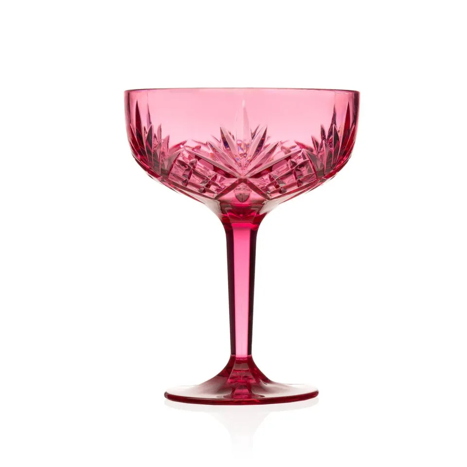 Godinger Dublin Champagne Coupe magenta akryl 10 oz