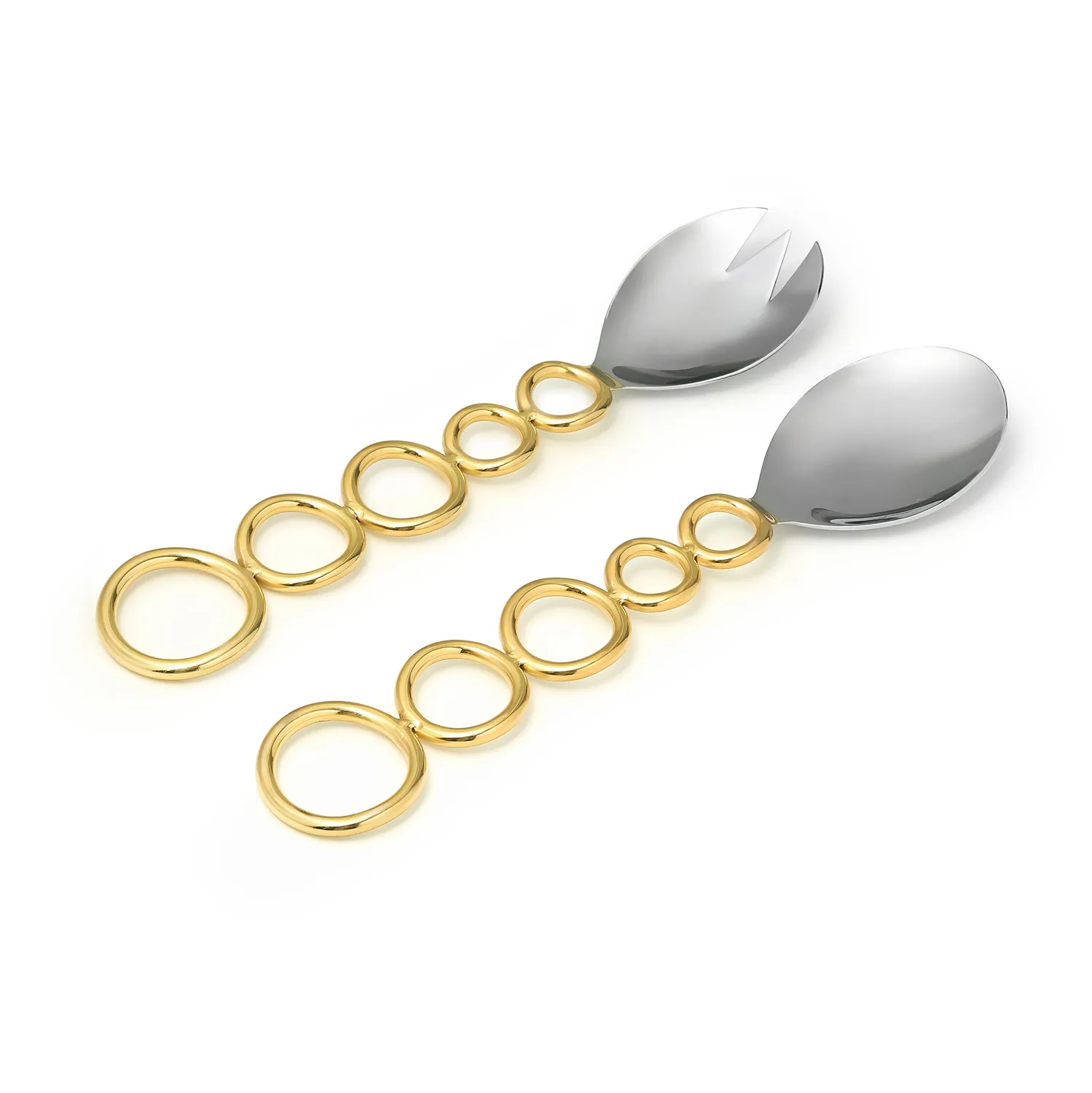 Godinger Sphere salatbestik rustfrit stål/guld