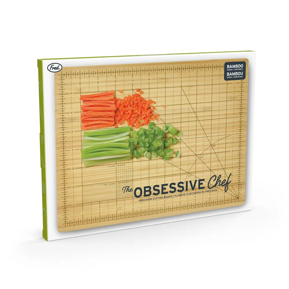 Fred Obsessive Chef skærebræt bambus 23x30 cm mål