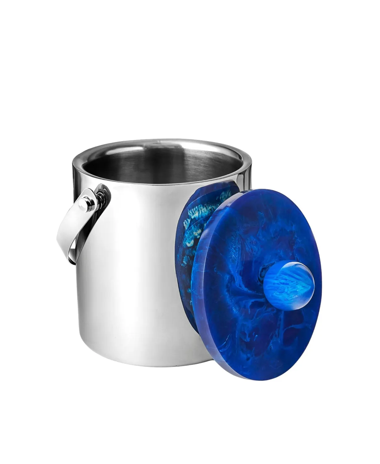 Godinger Azure Blue Resin isspand rustfrit stål blå