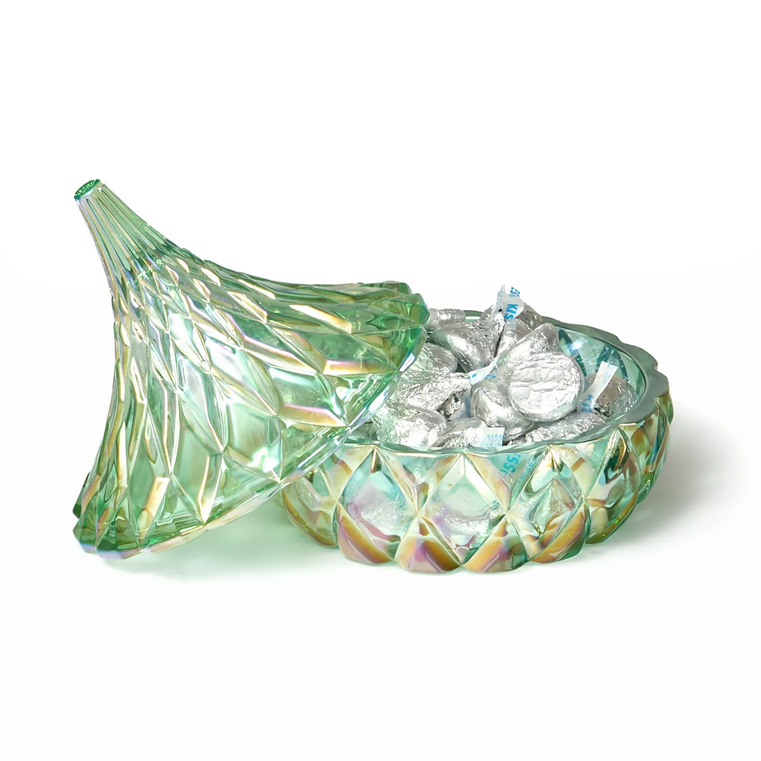 Godinger Hershey's Kisses slikkrukke grøn krystal