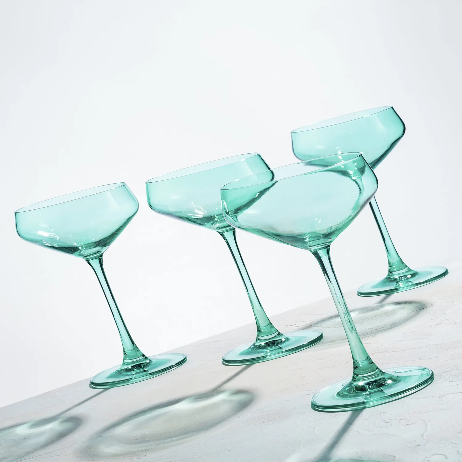 Godinger Sheer coupeglas lysegrøn krystal 4 stk