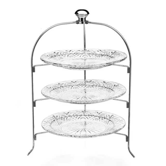 Godinger Dublin etagere krystal 3 etager rund