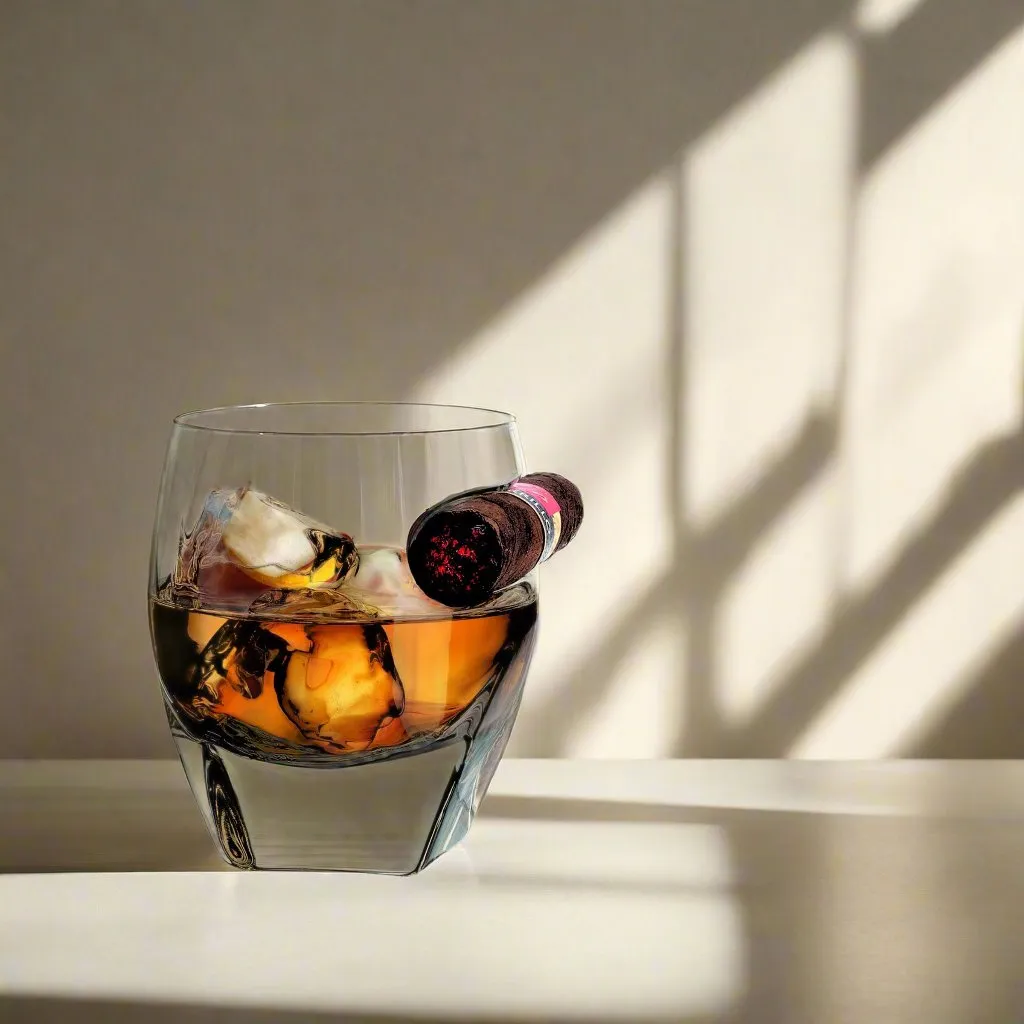Godinger Arturo whiskyglas med cigarholder 2 stk klar
