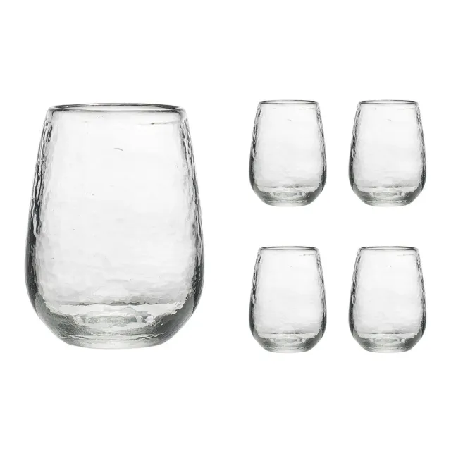 Godinger Hammered Stemless Glass glas 4 stk hamret