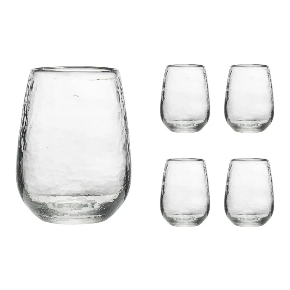 Godinger Hammered Stemless Glass glas 4 stk hamret