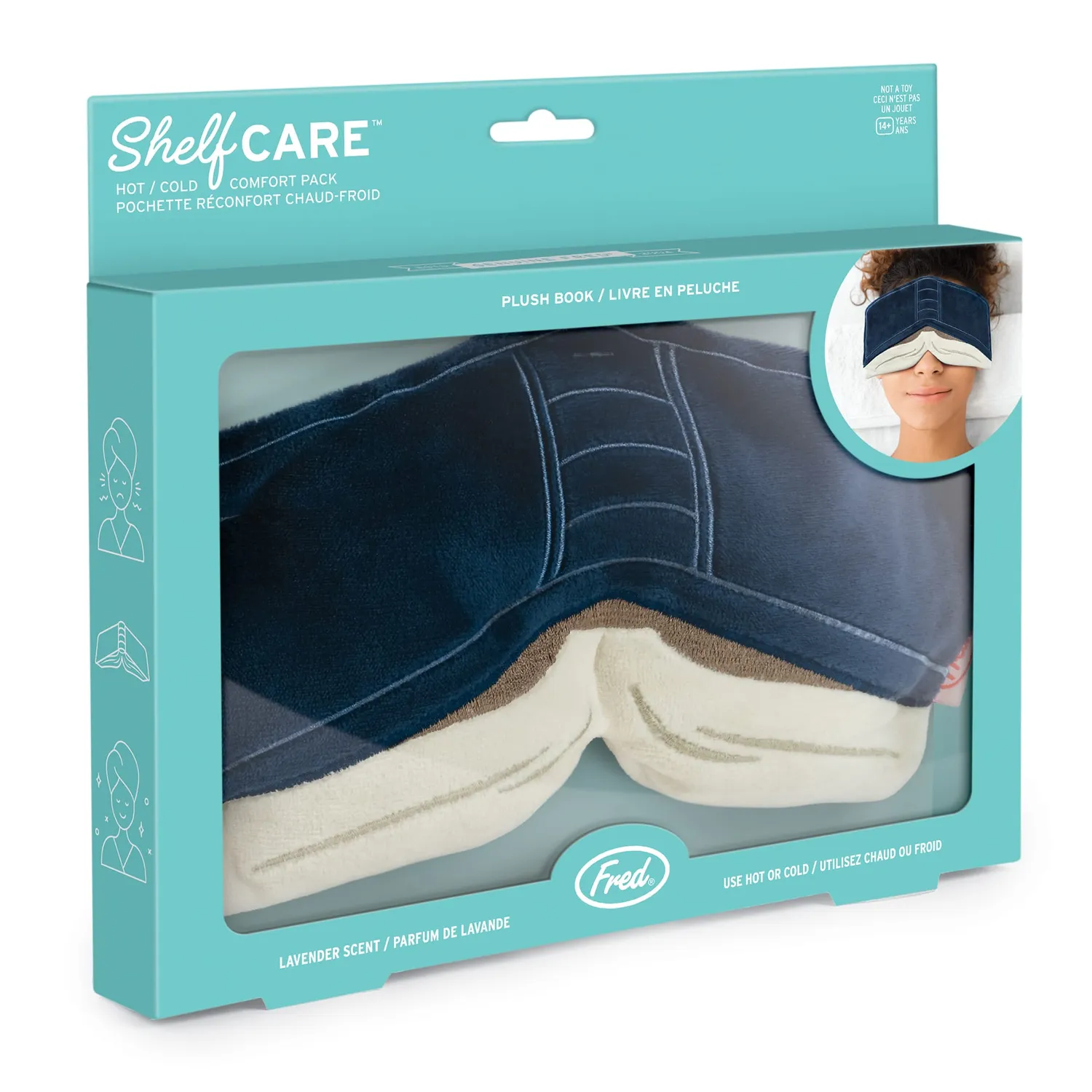 Fred & friends Shelf Care varmepude bog lavendel varme kulde