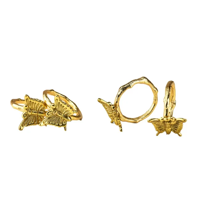 Godinger Butterfly servietring guld 4 stk
