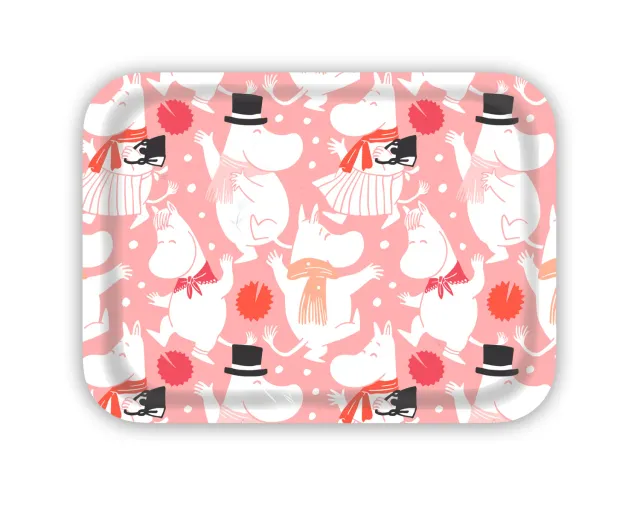 Opto Design Moomin Celebration Pattern bakke lyserød 27x20 cm