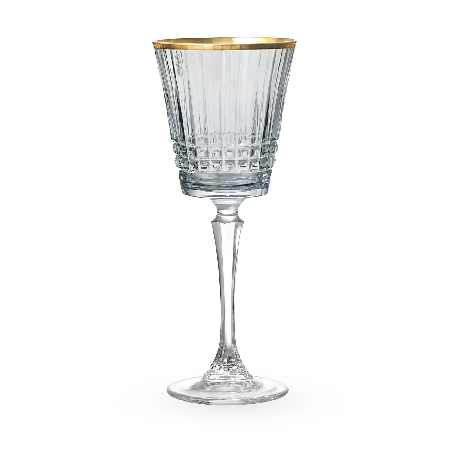 Godinger Cristine Smoke Gold Rim rødvinsglas 4 stk med guldkant