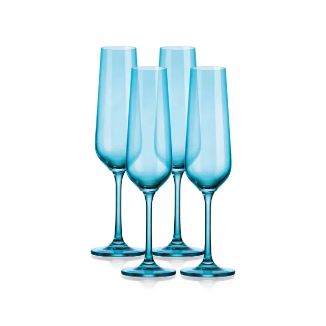 Godinger Sheer champagneglas 4 stk lyseblå