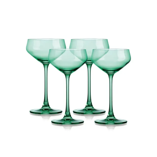 Godinger Sheer coupeglas lysegrøn krystal 4 stk