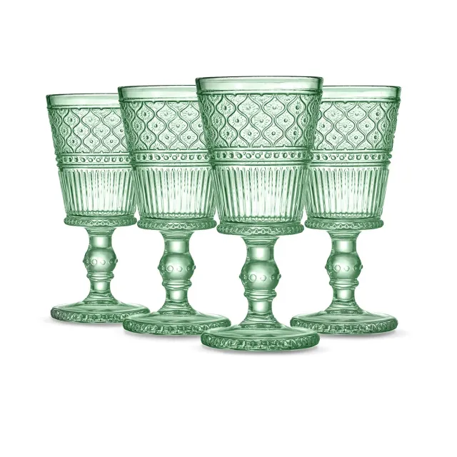 Godinger Claro Green Goblet vinglas 4 stk grøn
