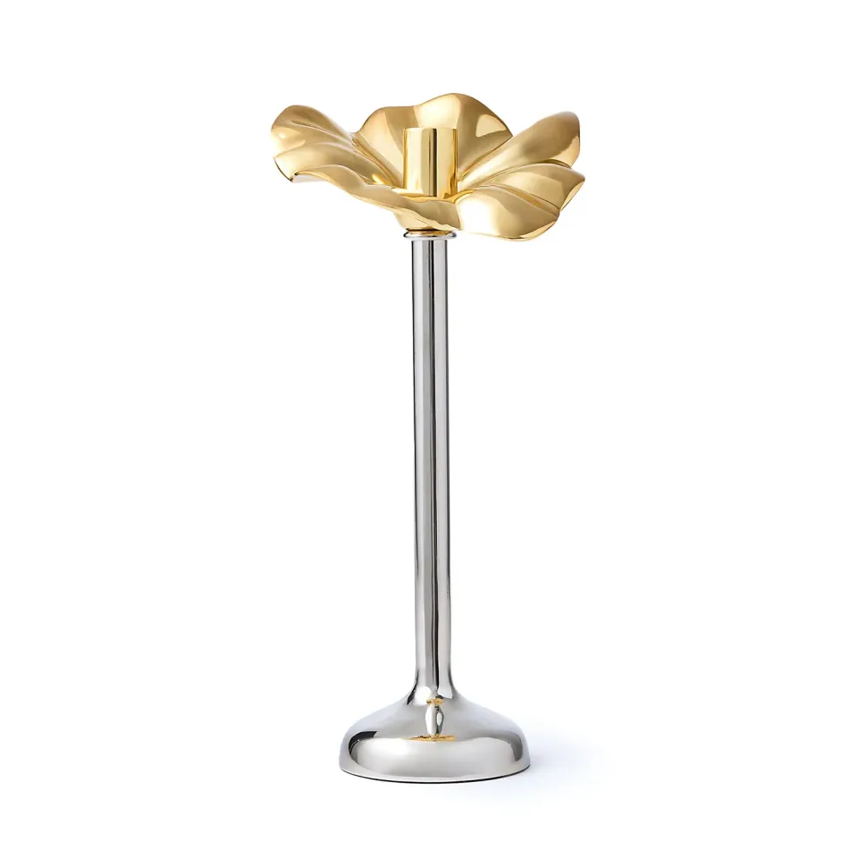 Godinger Blossom Platinum Gold lysestage 33 cm