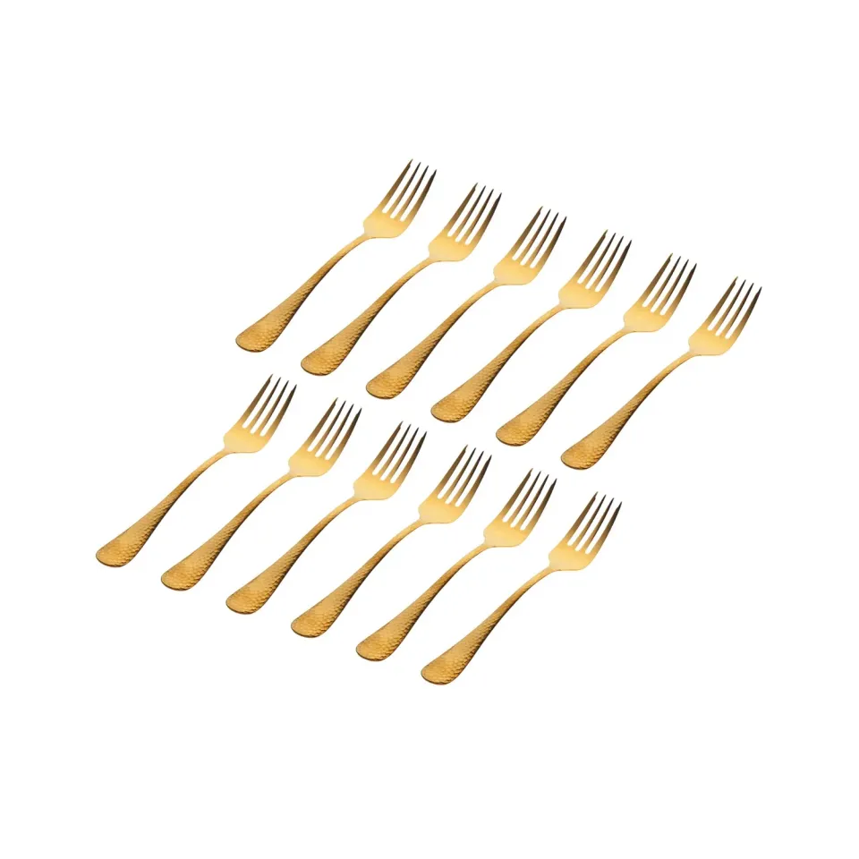 Godinger Salem salatgafler mat guld 12 stk 18,5 cm