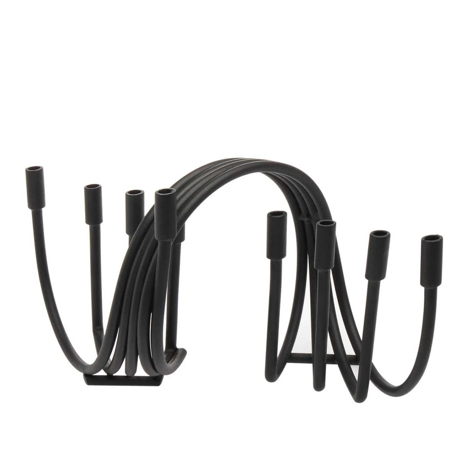 Godinger Swirl menorah sort smedejern 30 cm