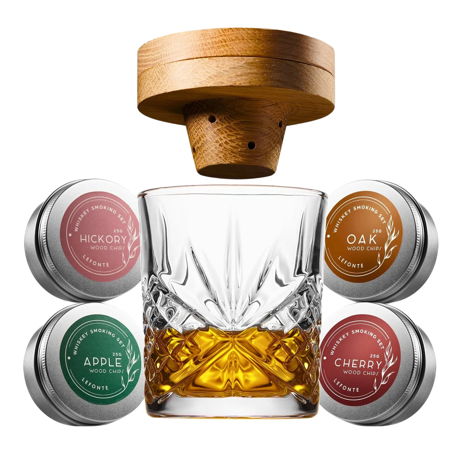 Godinger Dublin Whiskey Smoker Sæt 9 Dele Krystalglas