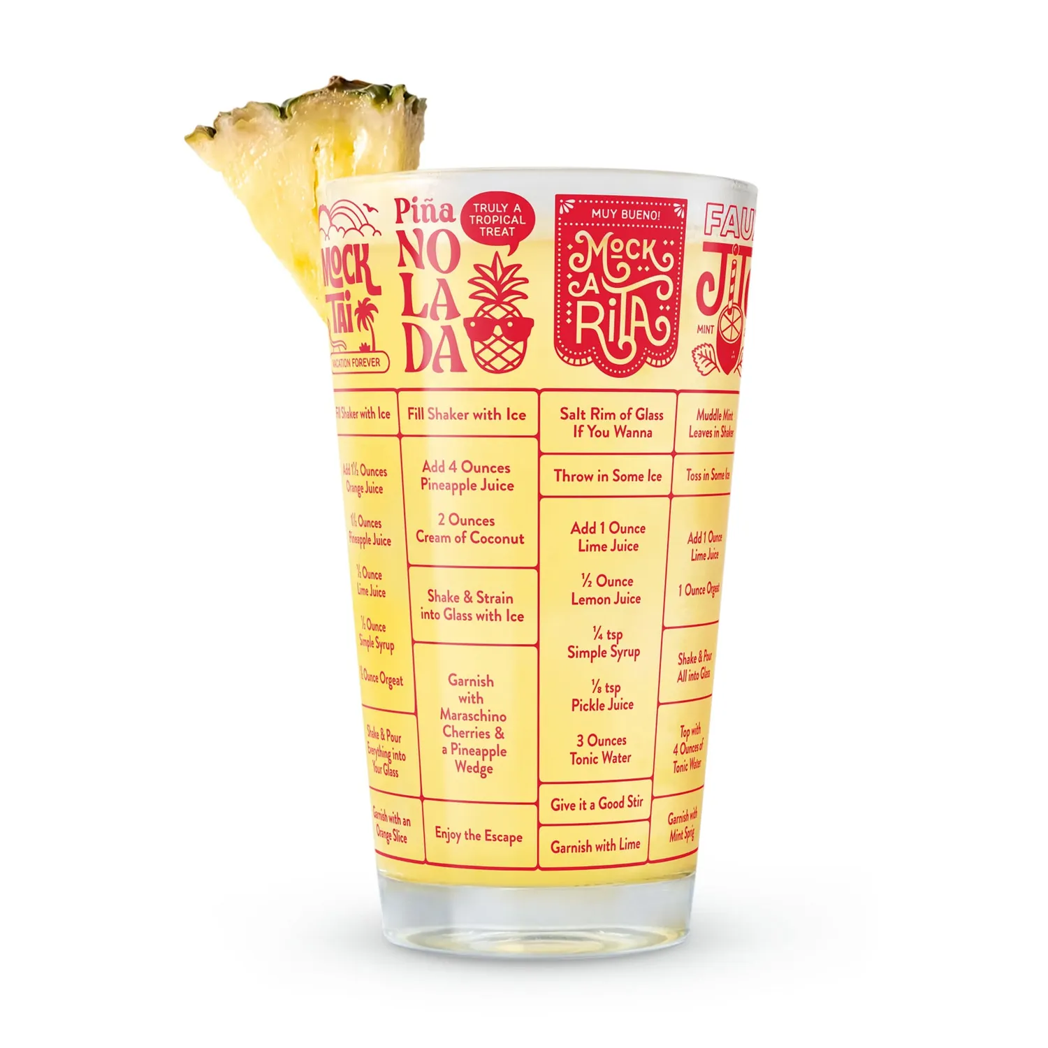 Fred Good Measure Mocktails måleglas 16 oz opskrift