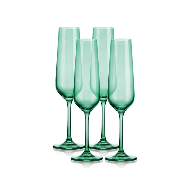 Godinger Sheer flute champagneglas lysegrøn 4 stk