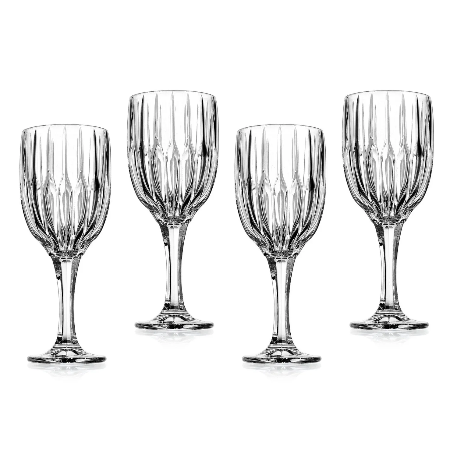 Godinger Pleat Goblet vinglas sæt med 4 krystal