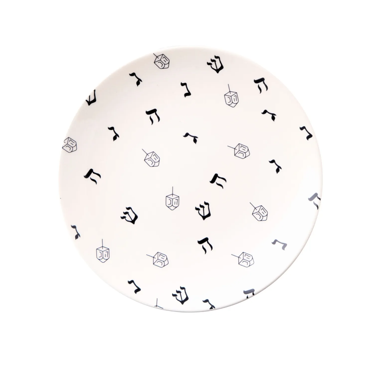 Godinger Hanukkah Dreidel forretstallerken 4 stk hvid blå