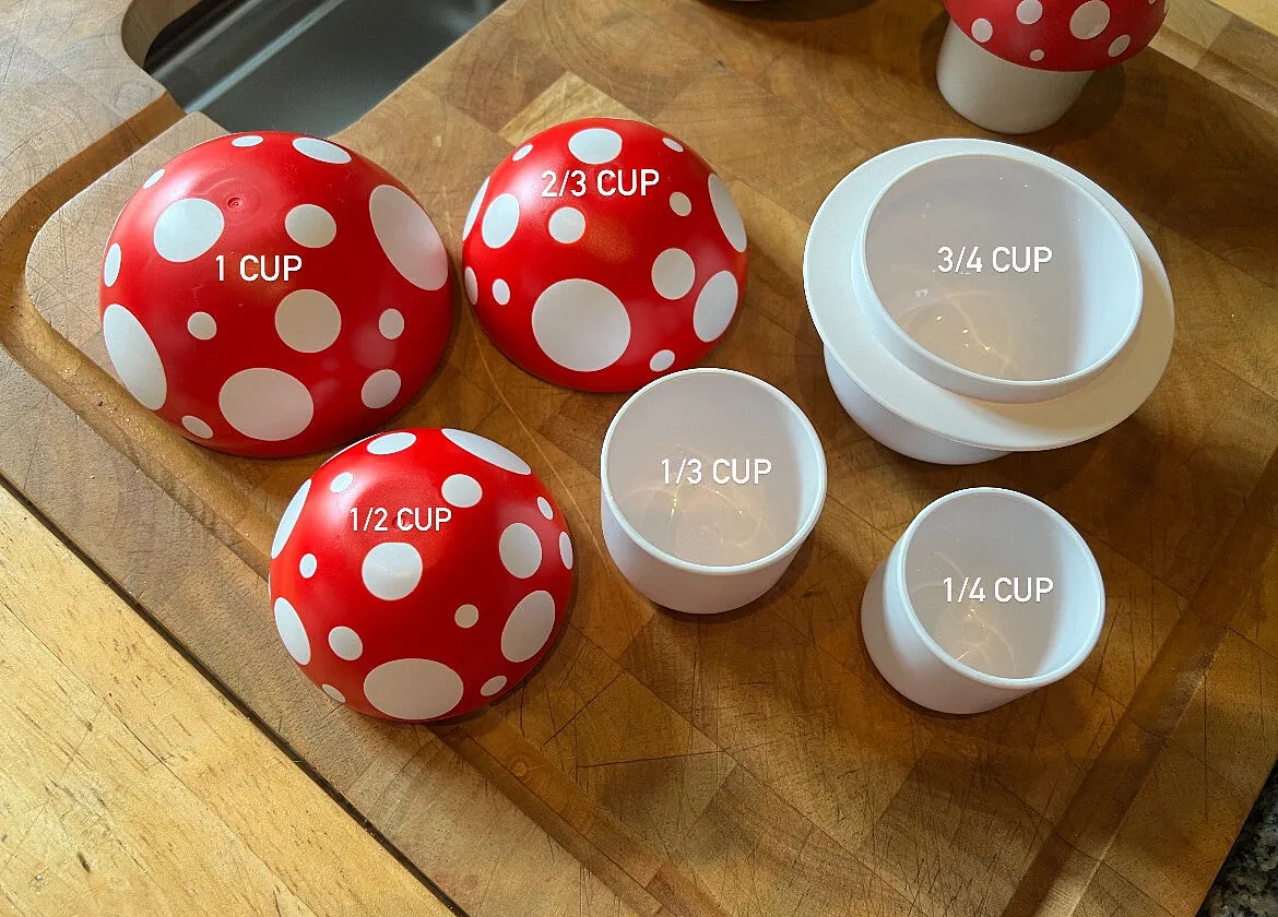 Fred Mushroom Cups målebæger sæt 6 stk svamp