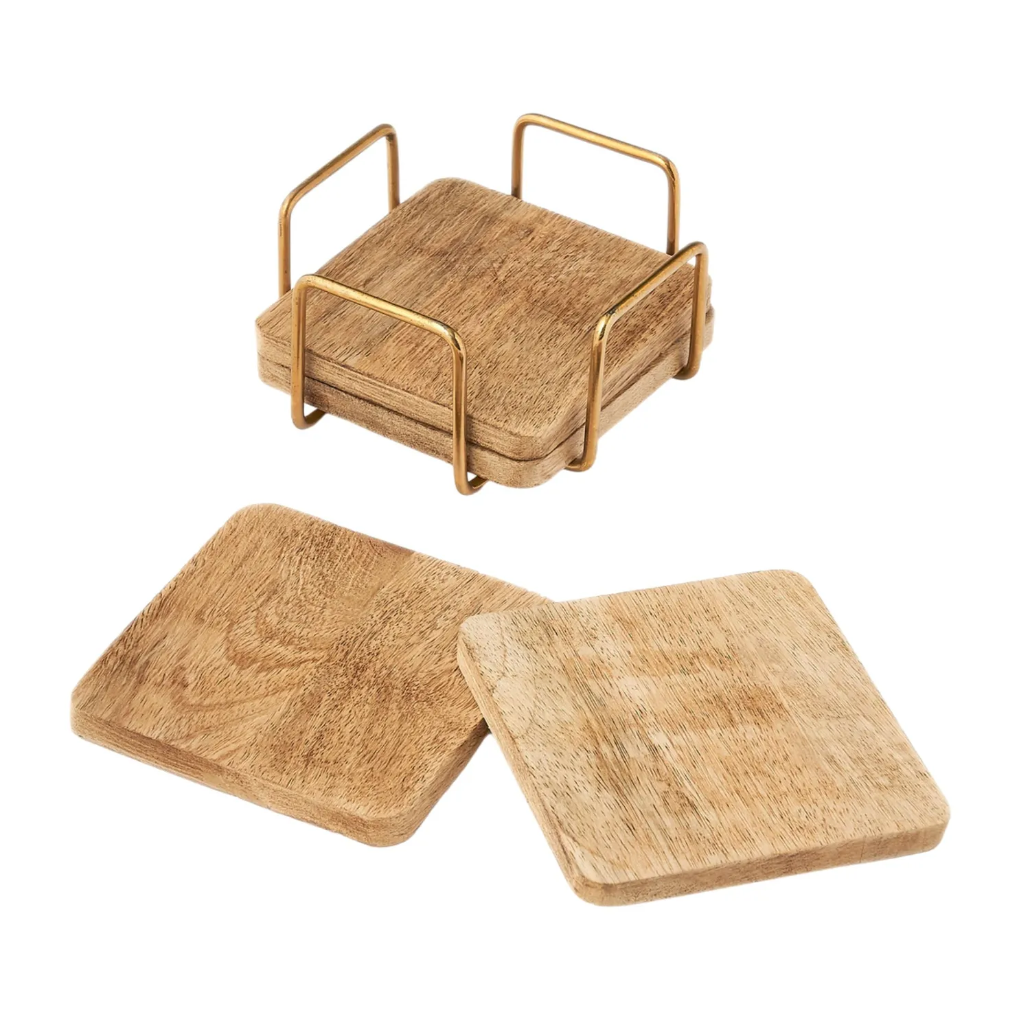 Godinger Ridgewood Bordskånere Guld Akacie 4cm