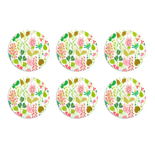 Opto Design Herbarium glasbrikker Ø9 cm 6 stk pink