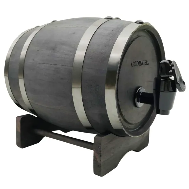 Godinger Whiskey Barrel Dispenser drikkedispenser 25oz sort