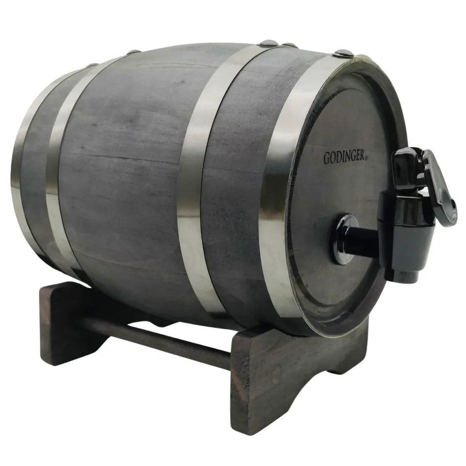 Godinger Whiskey Barrel Dispenser drikkedispenser 25oz sort