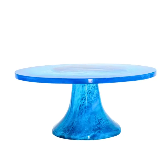 Godinger Lucente kagefad blå resin 31 cm