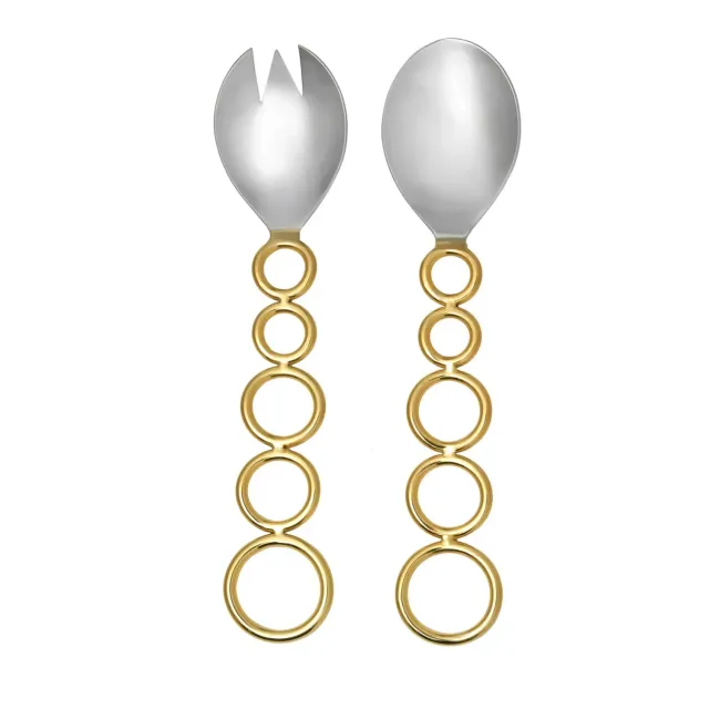 Godinger Sphere salatbestik rustfrit stål/guld
