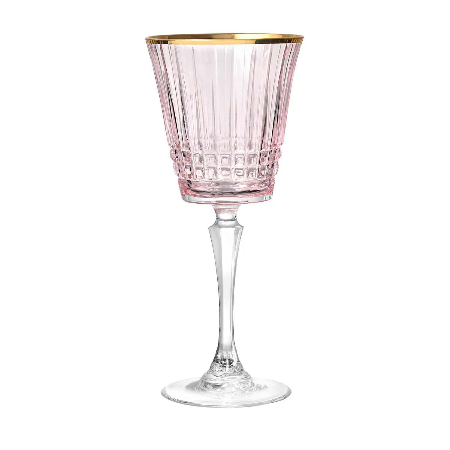 Godinger Cristine rødvinsglas rosa guldkant 4 stk 3 dl