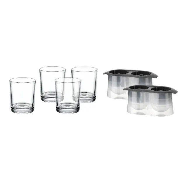 Godinger Chateau whiskyglas 4 stk med isforme krystal