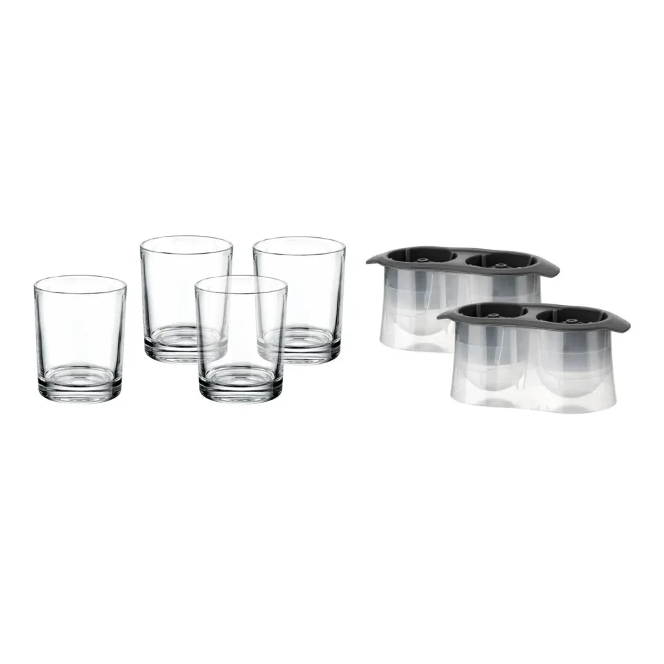 Godinger Chateau whiskyglas 4 stk med isforme krystal