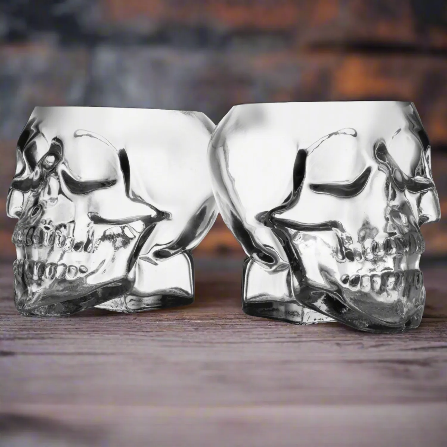 Godinger Grinning Skull whiskeyglas 2 stk krystal 11oz