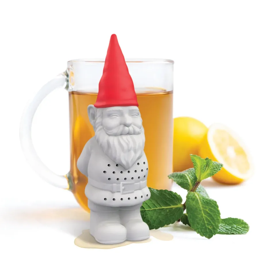 Fred Gnome Brew teinfuser havenisse silikone