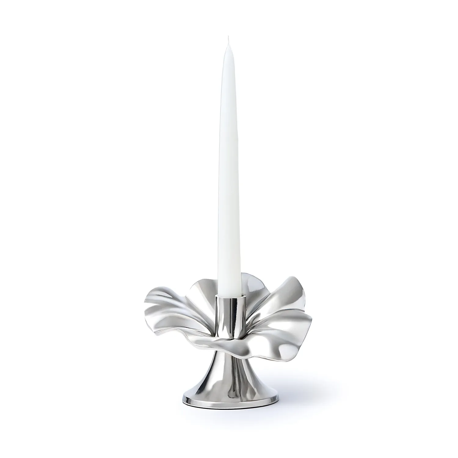 Godinger Blossom lysestage 15 cm platin konisk