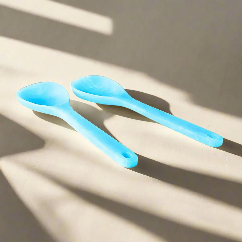 Godinger Lucente salatbestik matblå resin 2 dele