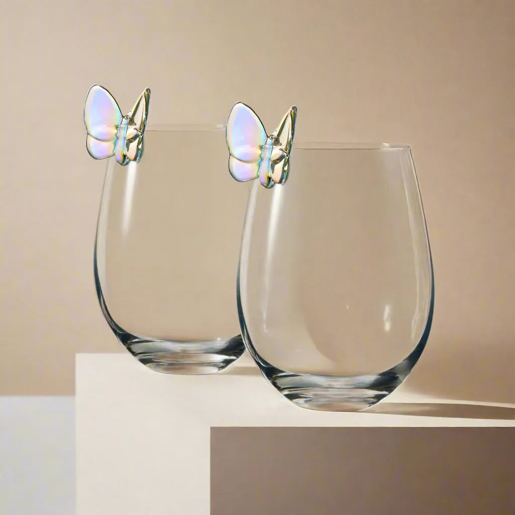 Godinger Butterfly vinglas uden fod 2 stk 568 ml