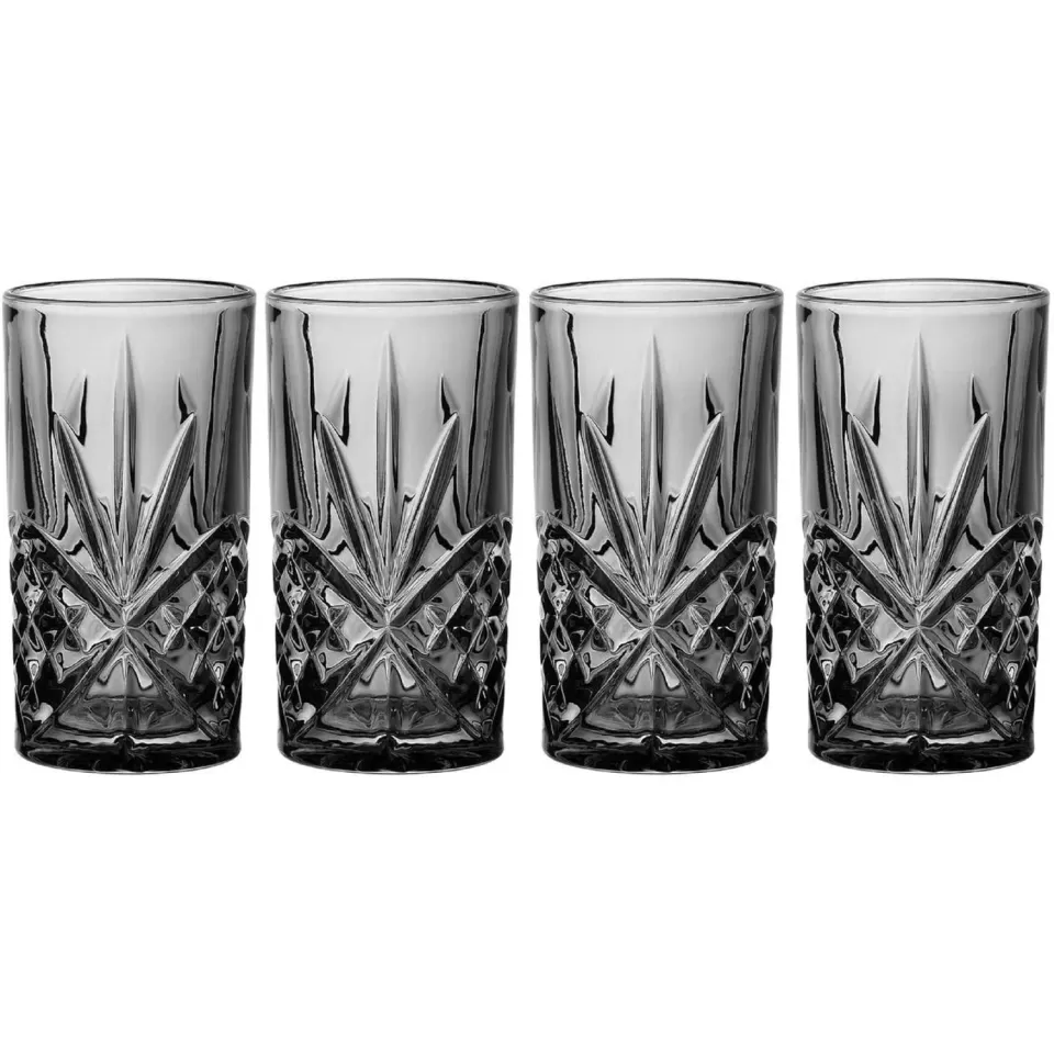 Godinger Dublin Midnight highball glas 4 stk røget krystal
