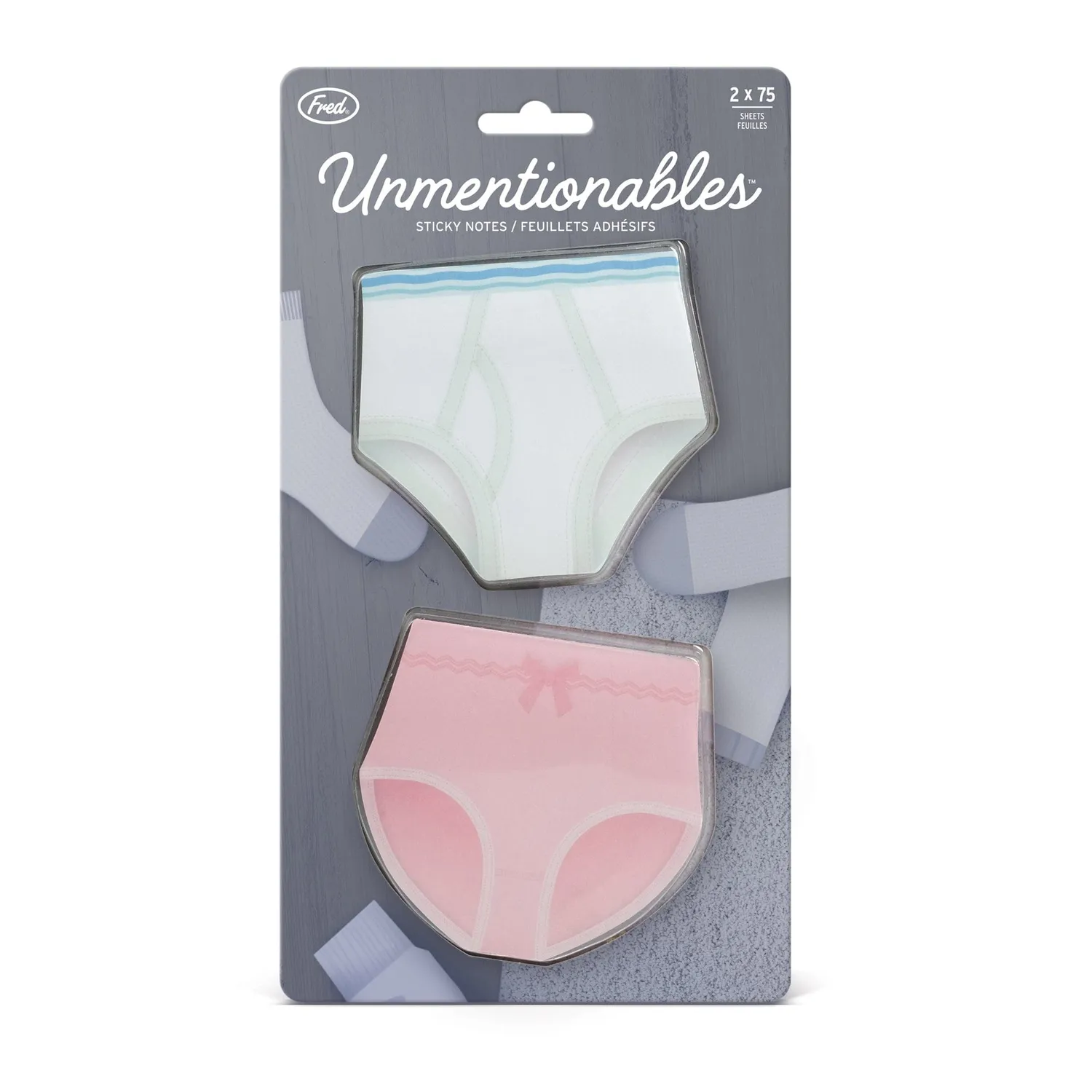 Fred Unmentionables klæbenoter undertøj 2 x 75 ark