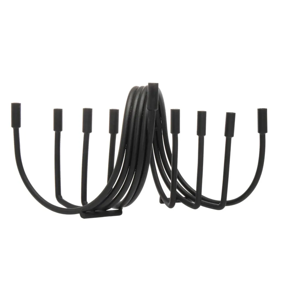 Godinger Swirl menorah sort smedejern 30 cm