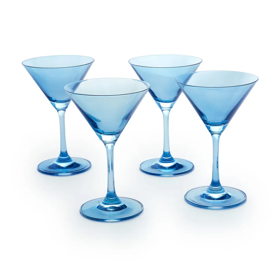 Godinger Veneto Frost Martini glas lyseblå 4 stk
