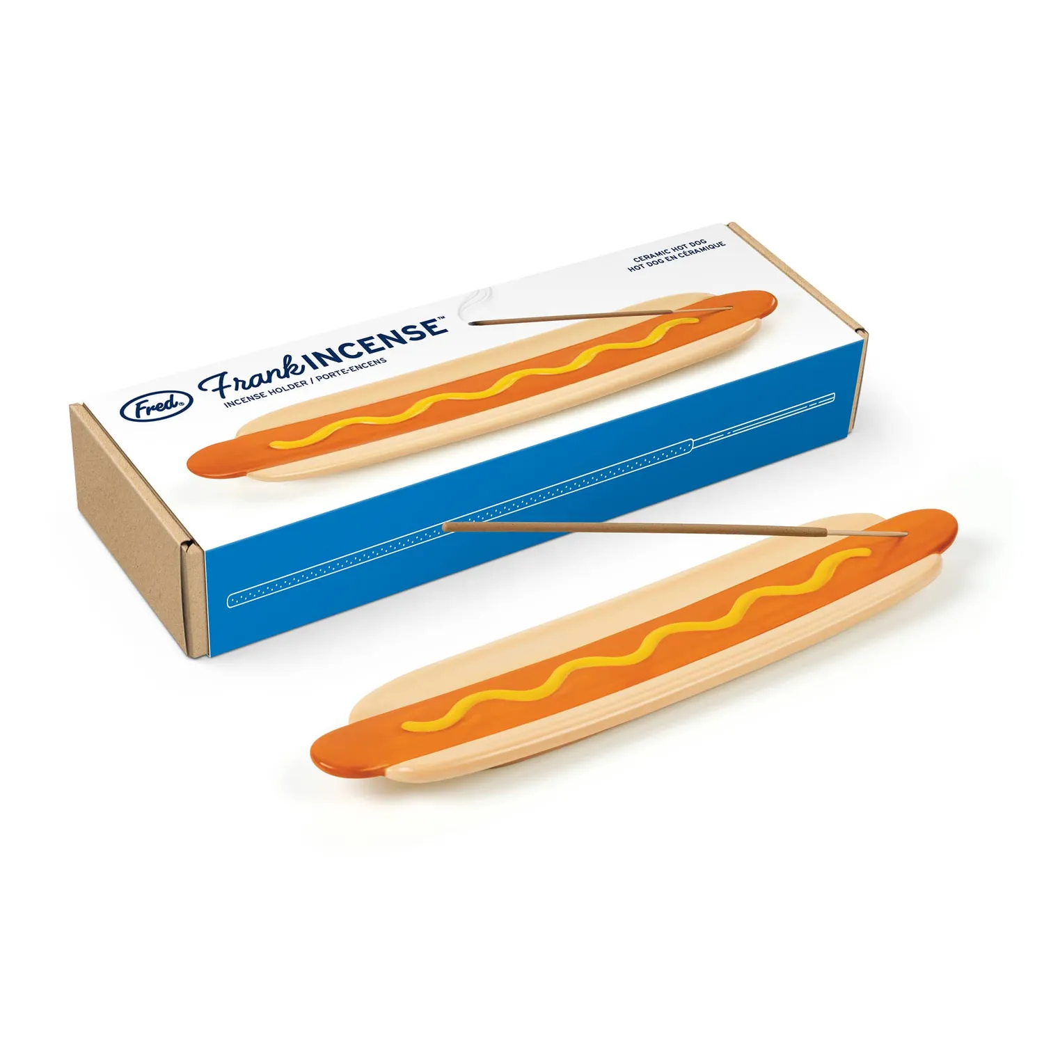 Fred & Friends Frank røgelsesholder keramik hotdog