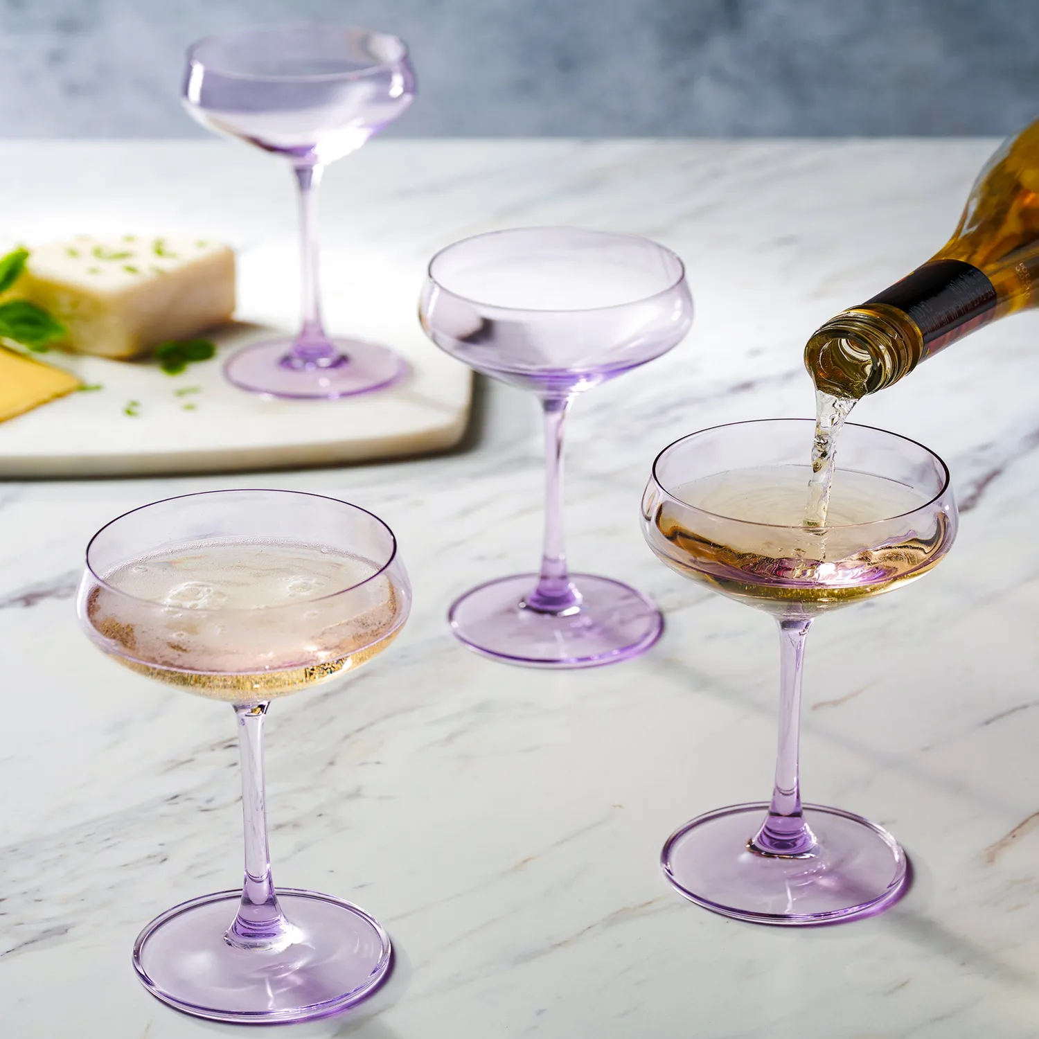 Godinger Sheer Lilac champagnecoupe 4 stk lilla 9,5 oz