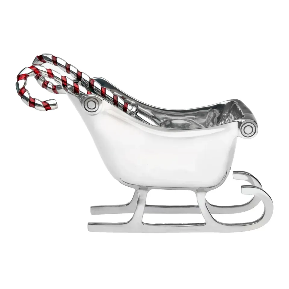 Godinger Christmas Sleigh salatskål stål med bestik