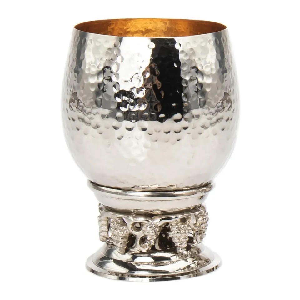 Godinger Grape Hammered kiddush bæger 8 oz stål guld