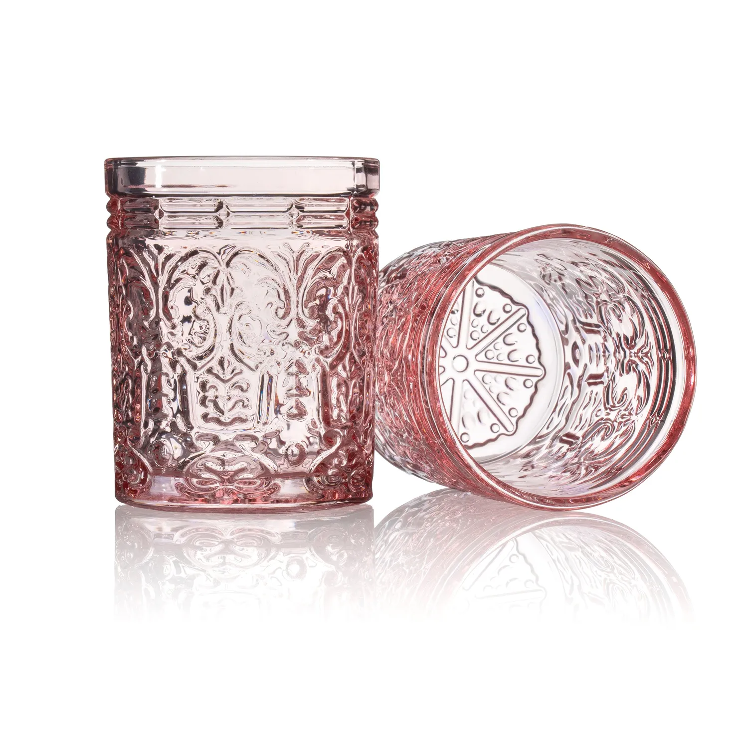 Godinger Jax Double Old Fashion whiskyglas 4 stk pink krystal