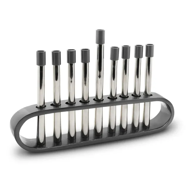 Godinger Chronicle menorah lysestage sort stål